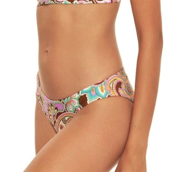 NWT Becca Women's Floral Print Swim Reversible Hipster Bikini Bottom - Picture 4 of 9